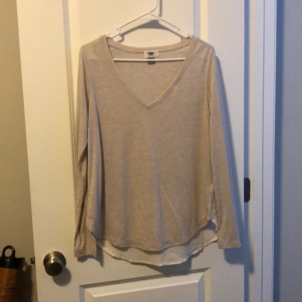 Long sleeve top w faux layer